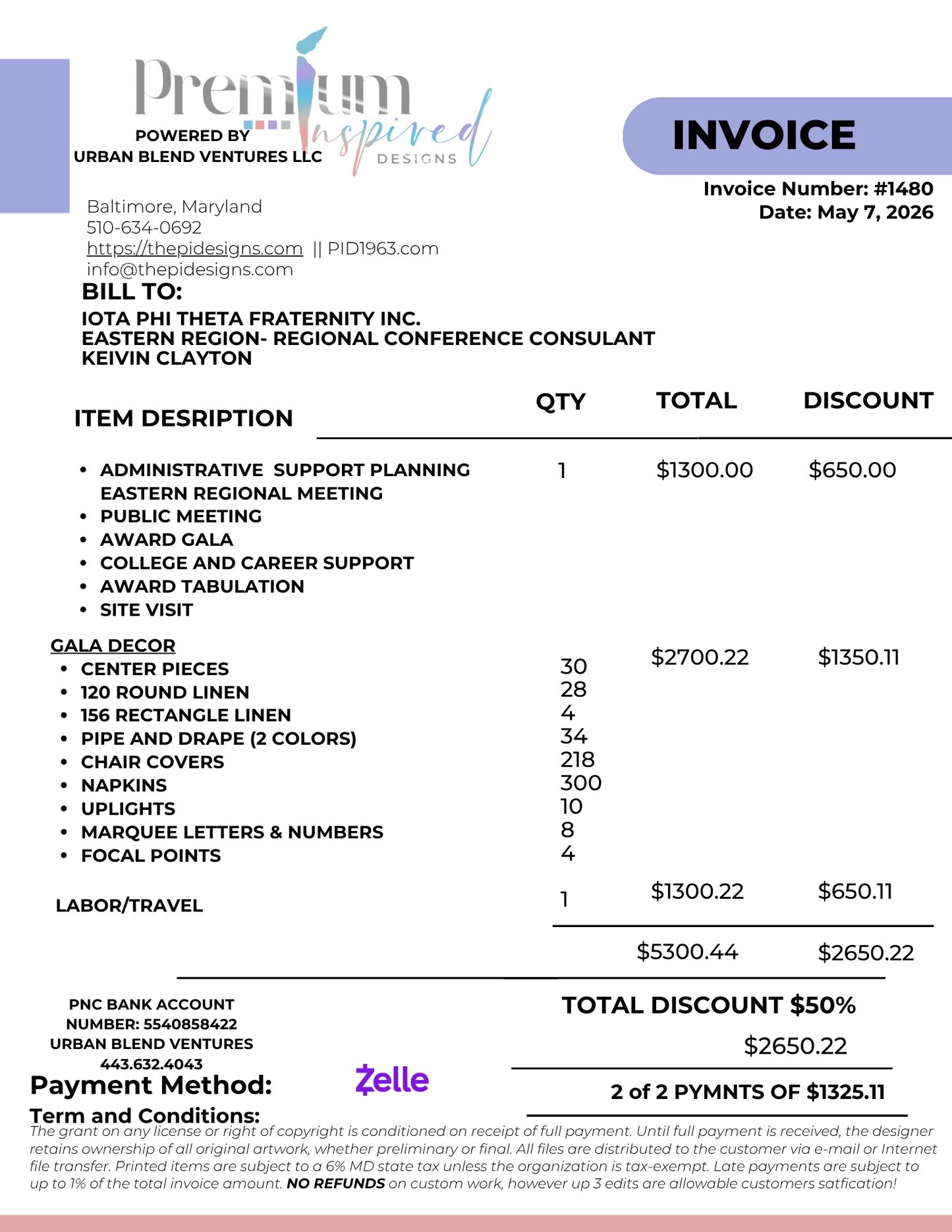 ER Regional Conference Consultation Invoice
