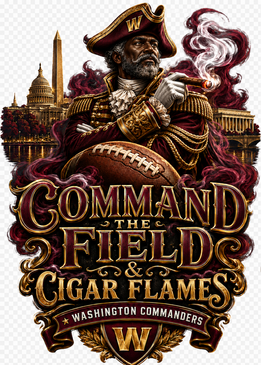 Washington Commander-Command the Field & Cigar Flames