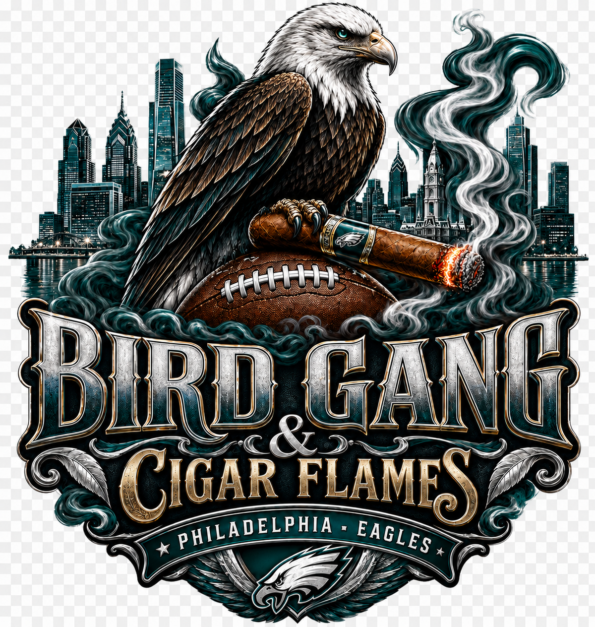 Philadelphia Game Day- Bird Gang & Cigar Flames