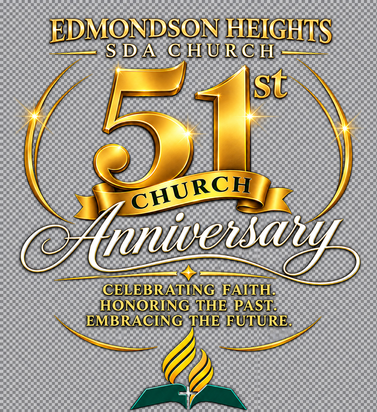 Edmondson Heights SDA Church 51st Anniversary T-SHIRTS