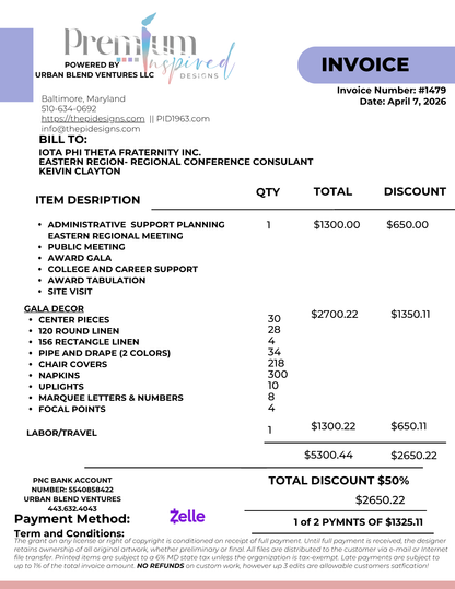 ER Regional Conference Consultation Invoice