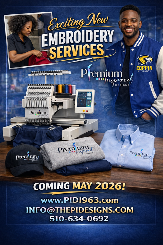 Custom Embroidery Services – Coming May 2026