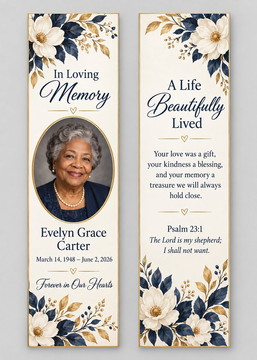 Bookmarks- Personalized Memorial