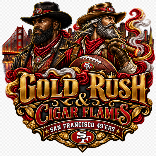 San Francisco- Gold Rush & Cigar Flames Design