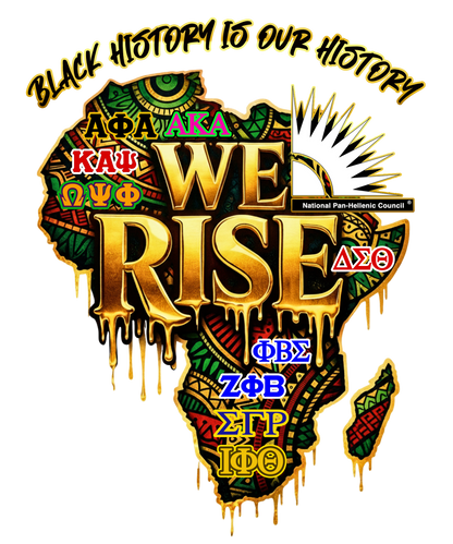 We Rise – Black History Is Our History NPHC Unity Shirt