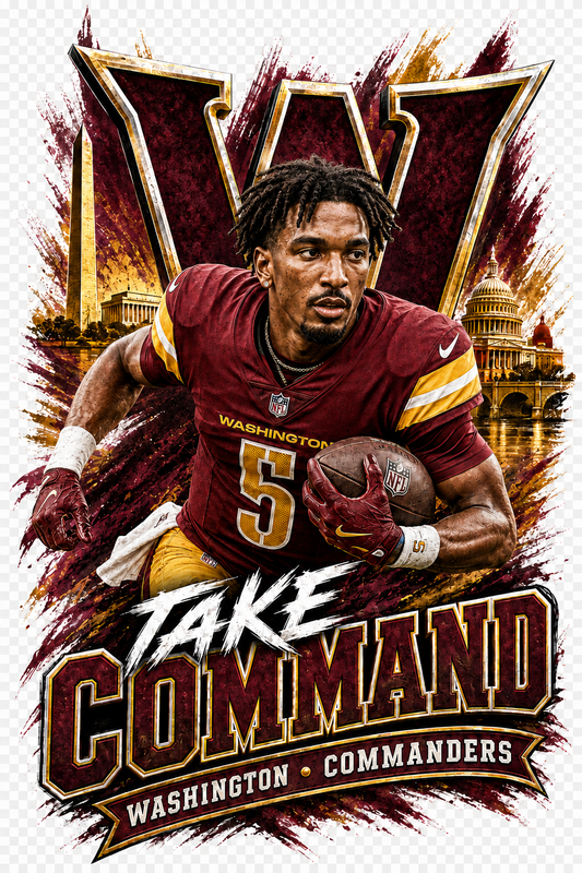 Washington Commanders- Take Command – Jayden Daniels Design
